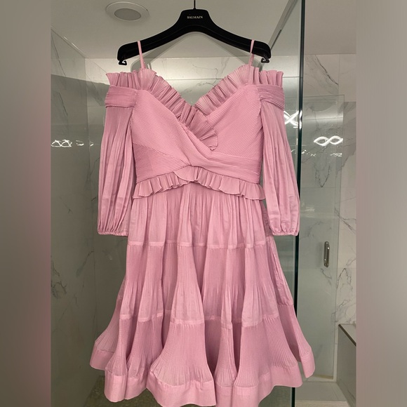 ZIMMERMANN Stunning Mini Pleated Off-The-Shoulder Dress - Picture 8 of 8